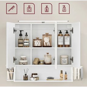 Zrkadlová kúpeľňová skrinka SKY biela