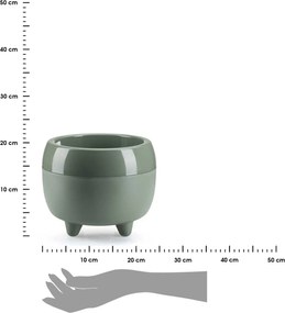Květináč na nožičkách BOTANICA 23,1x18,3 cm zelený