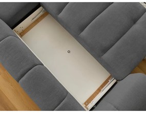 Tmavosivá rozkladacia/s úložným priestorom rohová pohovka (pravý roh/s leňoškou) Fuji – Bobochic Paris