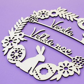 Drevený veľkonočný veniec na dvere | DUBLEZ