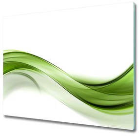 Sklenená doska na krájanie Zelená vlna 60x52 cm