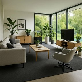 Vopi, Koberec metráž Eton čierny 78 - neúčtujeme odrezky z role, na mieru, šíře 1,33m,1m,2m,3m,4m,na mieru, neúčtujeme odrezky, čierna, filc, kuchyňa