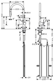 Hansgrohe M54, drezová batéria Talis s výsuvnou spŕškou, sBox, chrómová, HAN-72801000