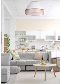 Duolla - Stropné svietidlo AVIGNON 1xE27/15W/230V pr. 50 cm biela/béžová