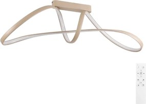 Brilagi-LED Stmievateľný prísadený luster TWISTER LED/60W/230V 3000-6000K béžový + diaľkové ovládanie