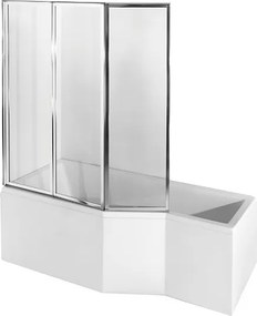Besco Akrylátová atypická vaňa s vaňovou zástenou INTEGRA VK 3 150x75 (170x75) BESCO-Rozmery: 150x75, BESCO-Farba: Biela, BESCO-Orientácia: Pravá