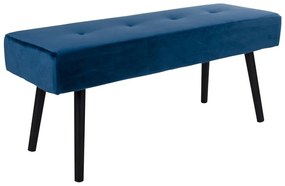 Modrá zamatová lavica Bonami Essentials Skiby
