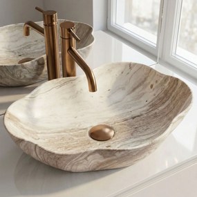 Rea Pearl Saturn, umývadlo na dosku 505x380x135 mm, imitácia kameňa, REA-U0618