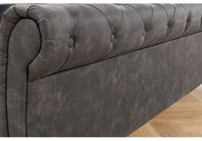 Posteľ 40605 160x200cm Kensington Microfaser Tmavošedá  - Komfort-nábytok