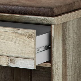 Predsieňová lavica/botník Bonanza, vintage optika