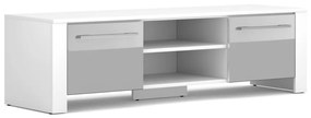TV stolek Manhattan 140 cm bílo-šedý