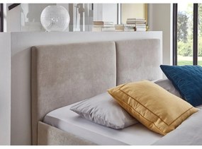 Béžová čalúnená dvojlôžková posteľ s roštom 180x200 cm Piano – Meise Möbel