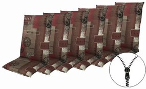 Doppler LIVING 2930 vysoký - set 6 ks - podušky na stoličku a kreslo so zipsom