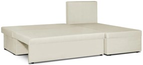 Rozkládací rohová sedací souprava TOMI Krémová