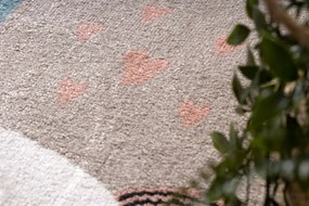 Dywany Łuszczów, AKCIA: 240x330 cm Detský kusový koberec Fun Unicorn with rainbow beige, béžová, detská izba