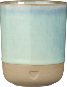 Ib Laursen Kameninový hrnček Heart Light Green Matt 190 ml