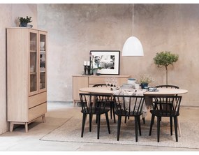 Čierna jedálenská stolička z dreva kaučukovníka Rowico Carmen