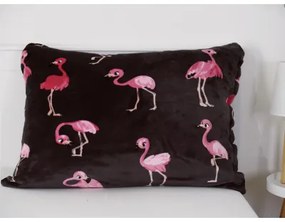 MKLuzkoviny.cz Obliečka na vankúš mikroplyš 70 × 90 cm – Flamingos