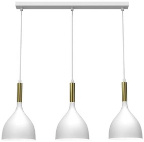 Luminex Luster na lanku NOAK 3xE27/15W/230V biela/zlatá 3897
