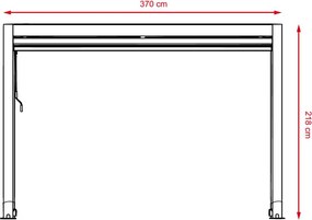 Roleta pre bioklimatickú pergolu 4 M