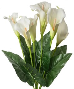 Dekorácia umelá kvetina biela kala - 60 cm
