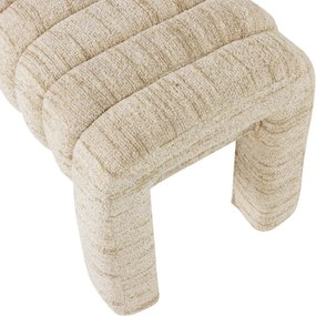 Béžová polstrovaná lavica z textílie buklé Frex – WOOOD