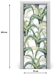 Samolepiace fototapety na dvere aloes 75x205 cm