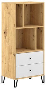 Komoda SULA dub artisan/biela