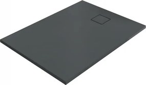 Hüppe EasyFlat sprchová vanička obdĺžniková 140x100 cm liaty mramor antracitová matná EF0217.128