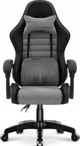 Ergonomická kancelárska stolička HC-1003 s bedrovou opierkou v čierno-bielom prevedení