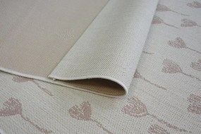Koberec SIZAL FLAT 48779/526 Kvietky krém ružový