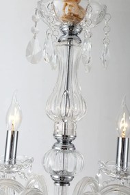 Toolight - Krištáľový závesný luster 3xE14 60W 300752, strieborná, OSW-04601