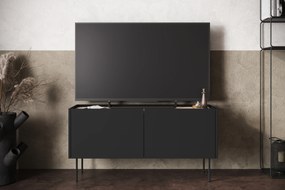 TV stolík Desin 120 cm - čierny mat / dub nagano