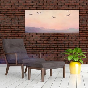 Obraz - Hejno vtákov II. (120x50 cm)