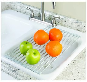 Hliníková odkvapkávacia mriežka na drez v striebornej farbe Metro – iDesign