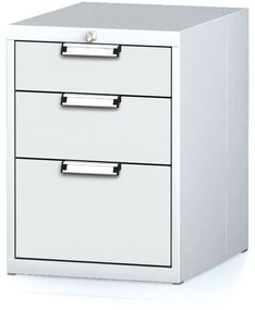 Alfa 3 Dielenský zásuvkový box na náradie MECHANIC, 3 zásuvky, 480 x 600 x 662 mm, antracitové dvere