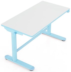 Výškovo nastaviteľný stôl OfficeTech Kids, 100 x 50 cm, biela / modrá