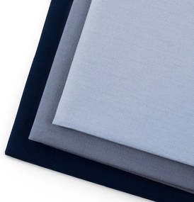 Súprava kuchynských uterákov Letty Plain - 3 ks modrá