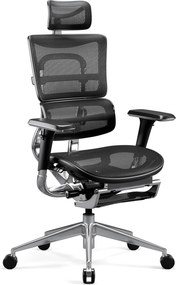 Ergonomická kancelárska stolička s podnožkou Normal Size, čierna: Diablo V-Master