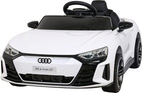 Ramiz Elektrické autíčko Audi RS E-Tron GT pre deti biele + diaľkové ovládanie + pohon 4x4 + rádio MP3 + LED + EVA