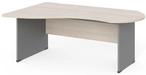 Rohový stôl Manager 180 x 120 cm, ľavý, agát svetlý / sivá