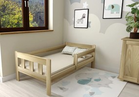 Detská posteľ MAJA z masívu borovice - 200x90 cm - prírodná