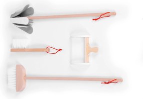 Detská drevená súprava na upratovanie s vozíkom ECOTOYS – pre deti od 3 rokov