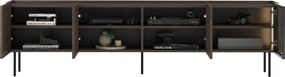 RTV skrinka Dunari 220 cm s kovovými nohami - dub dunin