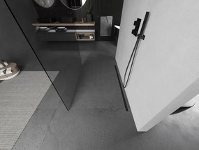 Mexen Kioto, sprchová zástena Walk-In 160 x 200 cm, 8mm číre sklo, grafitový profil, 800-160-002-65-00