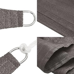 Tieniaca plachta 160 g/m² antracitová 4,5x4,5x4,5 m HDPE