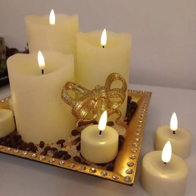 DECOLED Mašle, 9 x 8 cm, zlatá