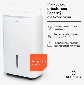 Klarstein DryFy Connect 40 Smart, Odvlhčovač vzduchu, WiFi, Kompresný, 40l/d, 35-45m², Biela