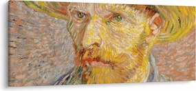 Obraz - Vincent van Gogh, Self-Portrait with a Straw Hat (The Potato Peeler), reprodukcia (120x50 cm)
