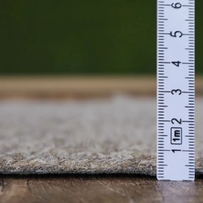 Vebe, Metrážny koberec Santana 12 piesková s podkladom gél, záťažový, na mieru, šíře 4m, béžová, guma (gél - protišmykový), chodba / predsieň